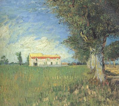 Vincent Van Gogh Farmhous in a Wheat Field (nn04) Germany oil painting art